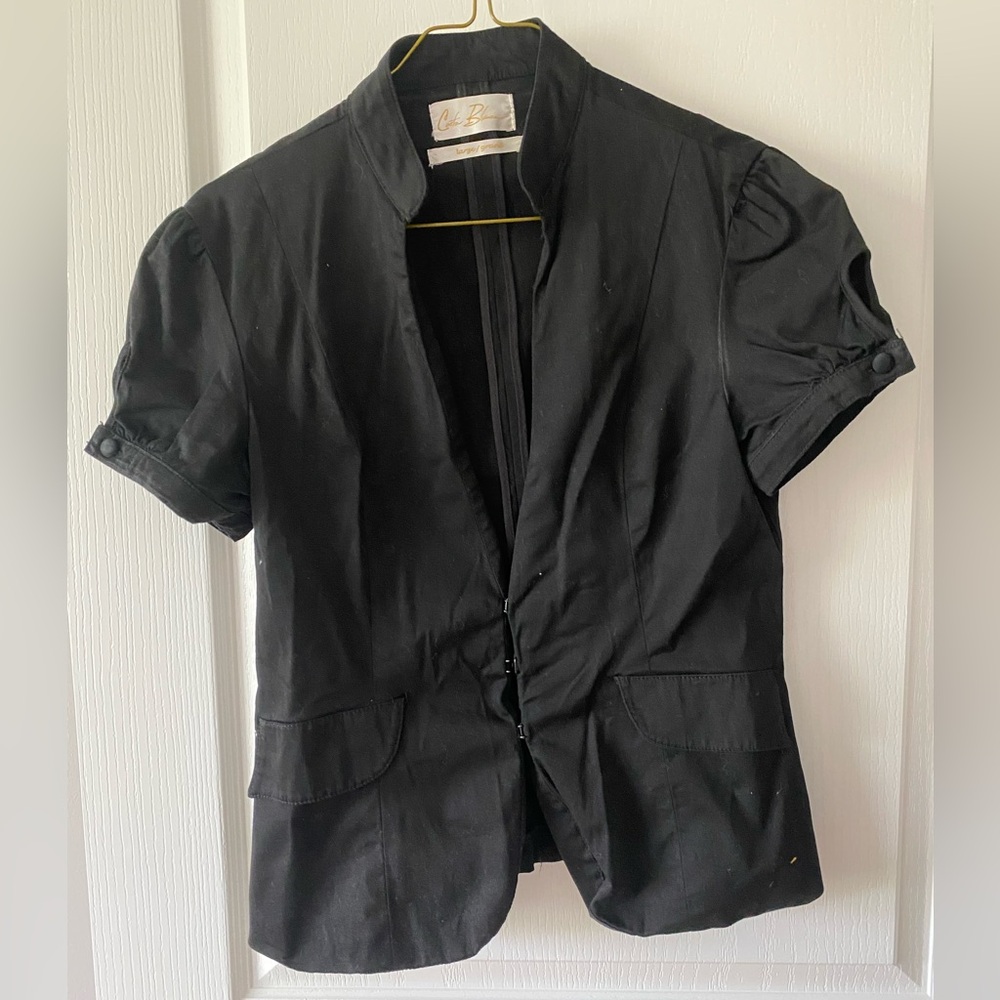 Costa Blanca Black Short Sleeve Blazer